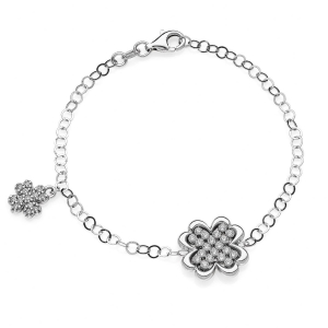 Silver bracelet with Cubic Zirconia