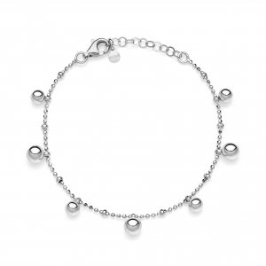 Silver bracelet with pendants