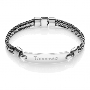 Silver bracelet with engraving