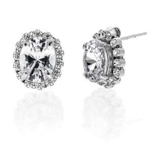 Silver earrings  with Cubic Zirconia
