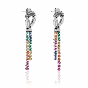 Silver earrings with Cubic Zirconia