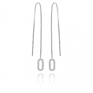 Silver earrings with Cubic Zirconia