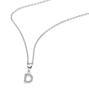Silver necklace  with Cubic Zirconia