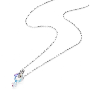 Silver necklace with Cubic Zirconia and crystal